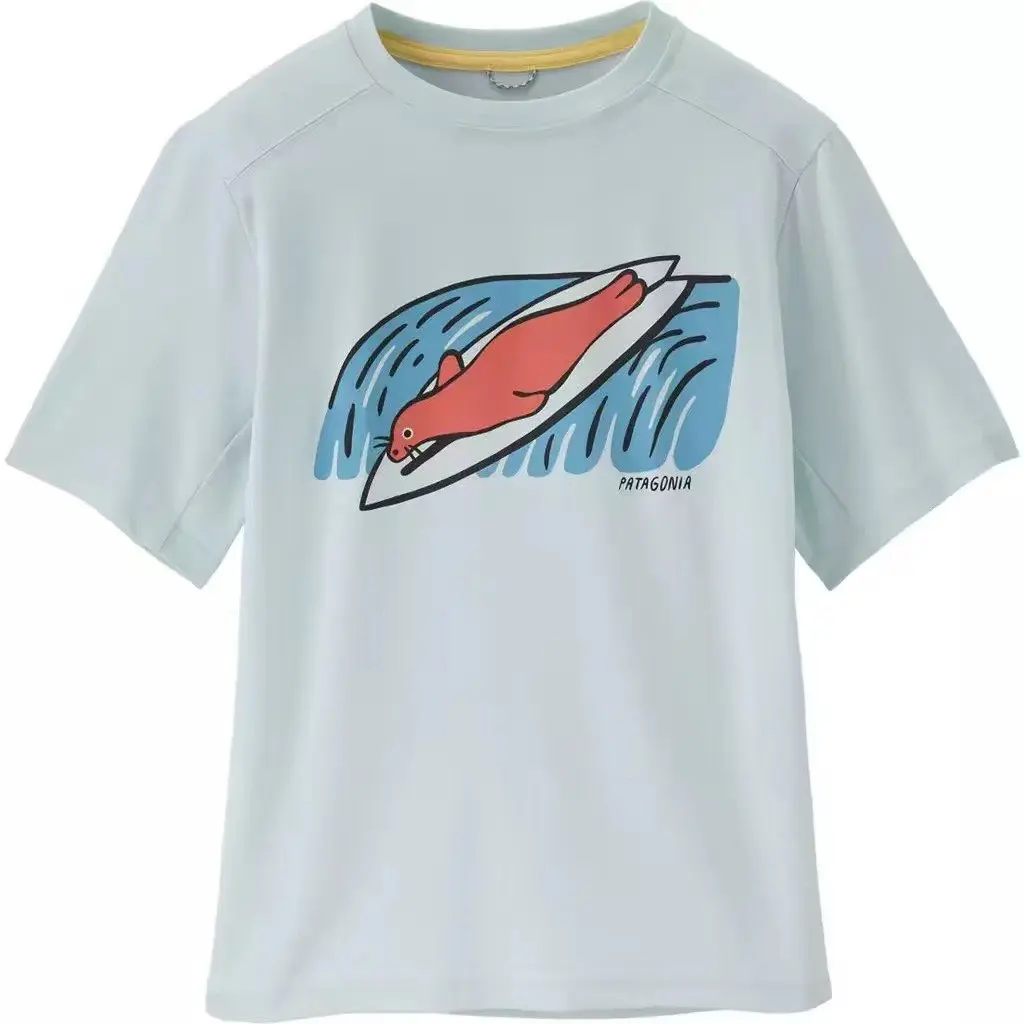 

Детская футболка Patagonia, серо-сине-зеленый