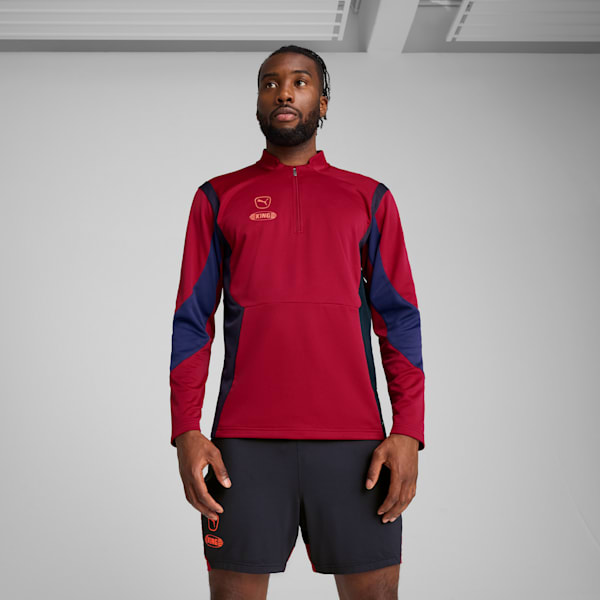 

Мужской пуловер с застежкой-молнией на четверть King Pro Puma, синий