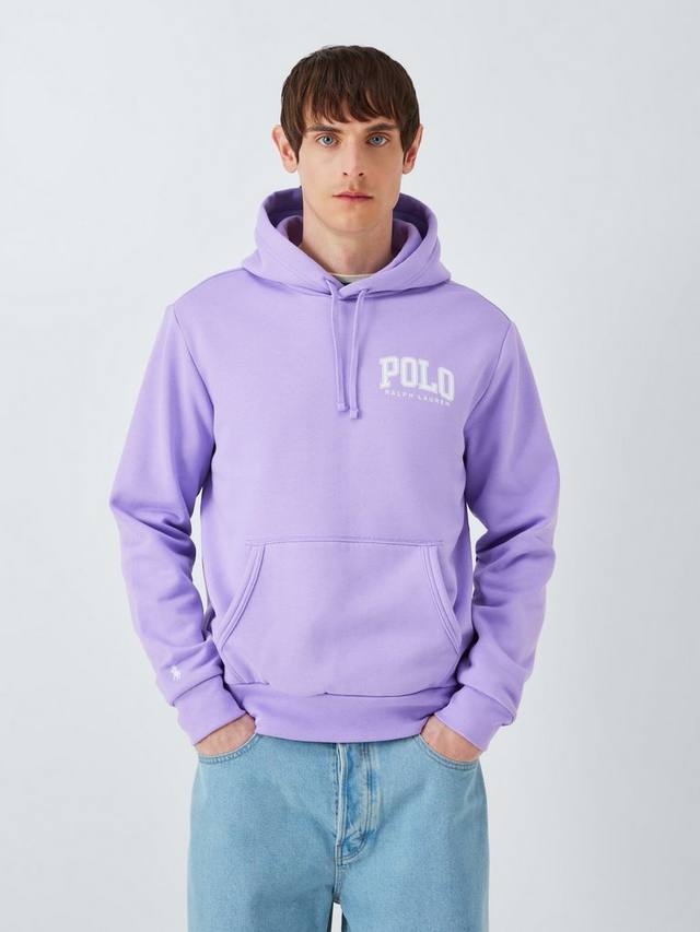

Толстовка с капюшоном из смеси хлопка Ralph Lauren, цвет Light Lilac
