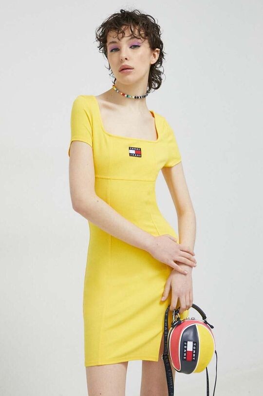 

Платье Томми Джинс Tommy Jeans, желтый