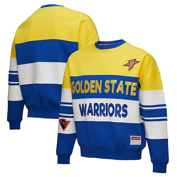 

Женский свитшот mitchell & ness x dannijo gold/royal golden state warriors blocked Unbranded