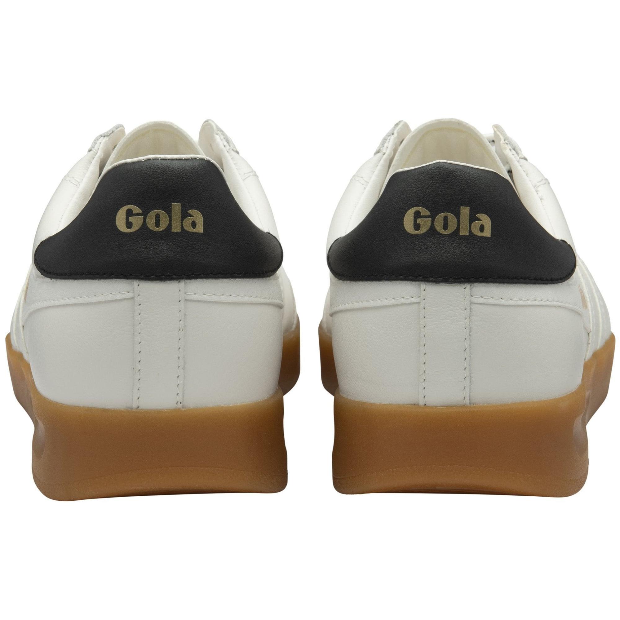 Мужские кожаные кроссовки Stadia Gola, White/Black/Gum — фото 4