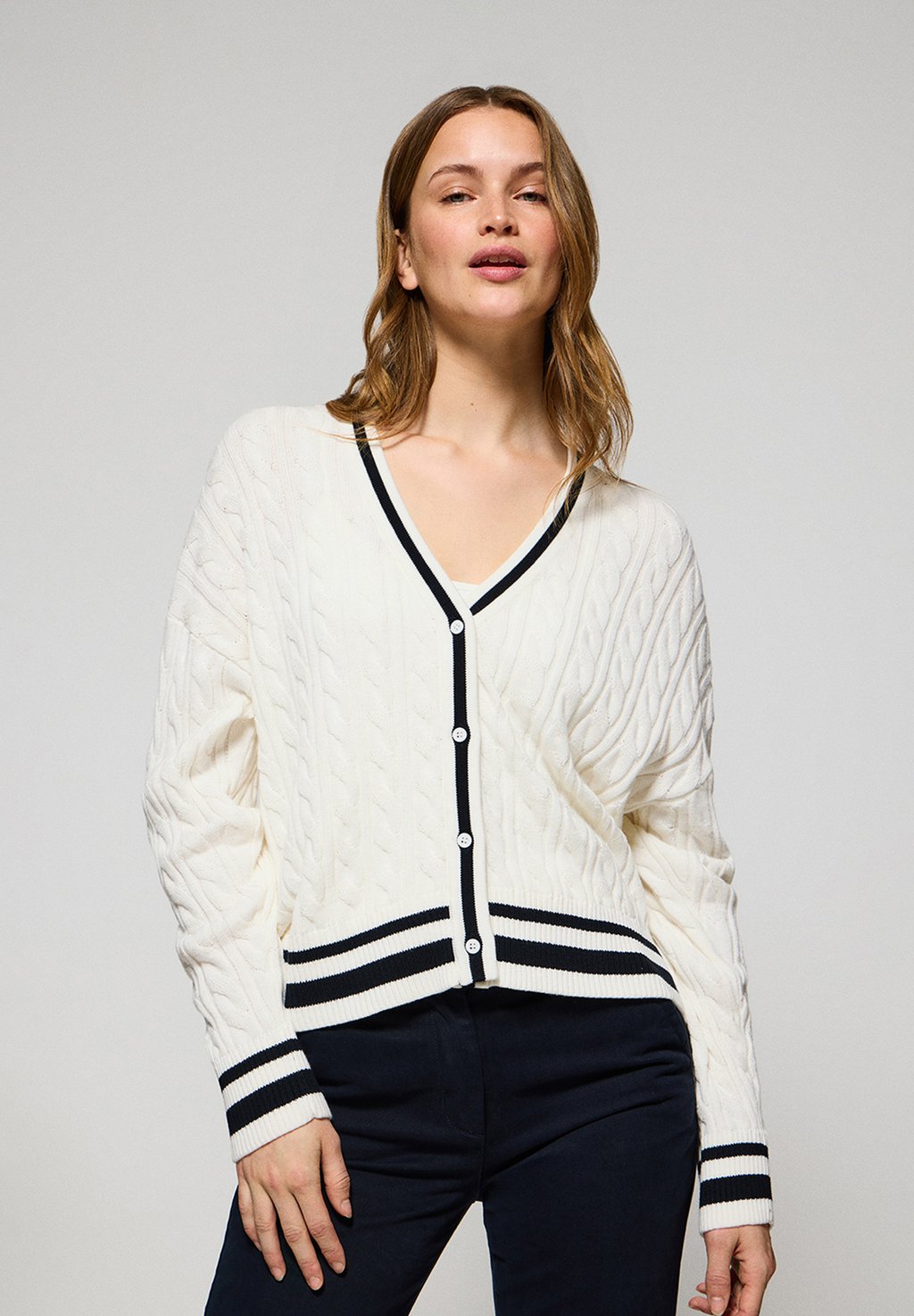 

Кардиган NAUTIC BUTTONED BOXY FIT AZARIEL Polo Club, бежевый