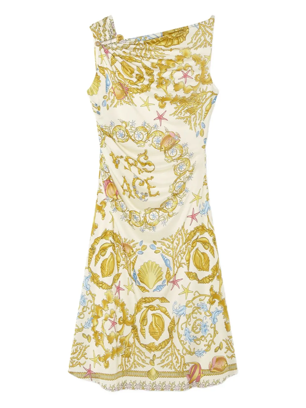 

Платье мини Underwater Barocco VERSACE, желтый