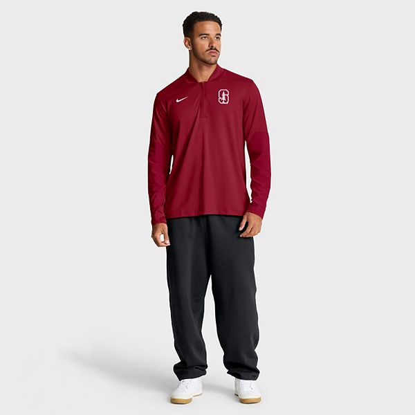 Мужская малиновая толстовка с полумолнией stanford cardinal one goal performance Nike — фото 4