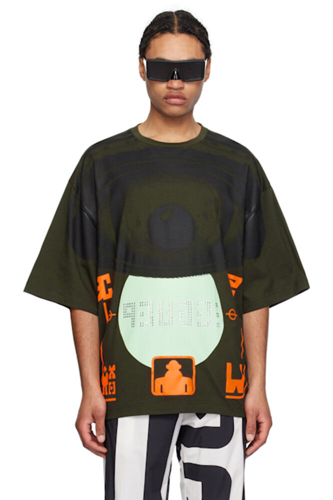 

Зеленая футболка «Мир» Walter Van Beirendonck