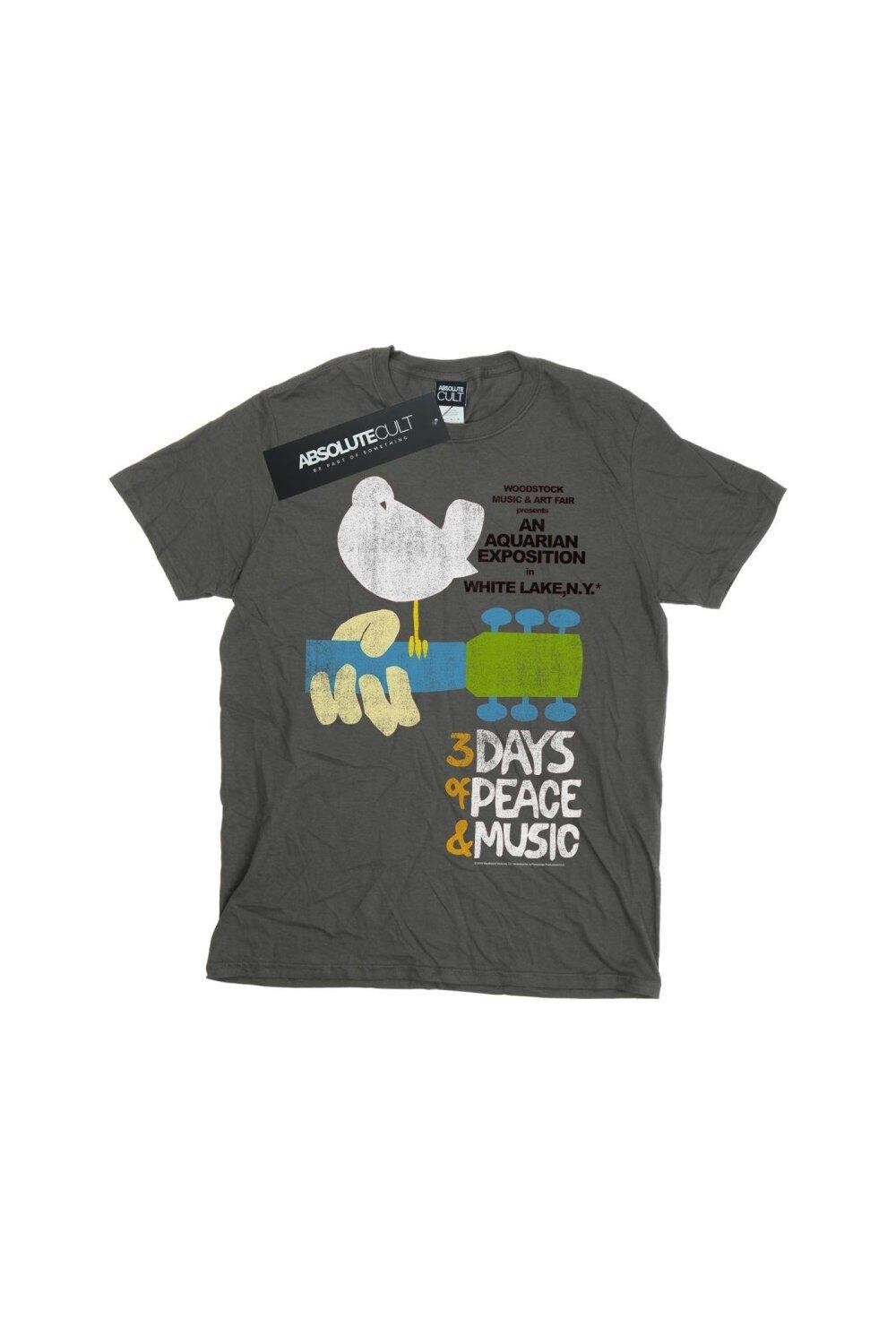 

Футболка с плакатом фестиваля Woodstock, серый