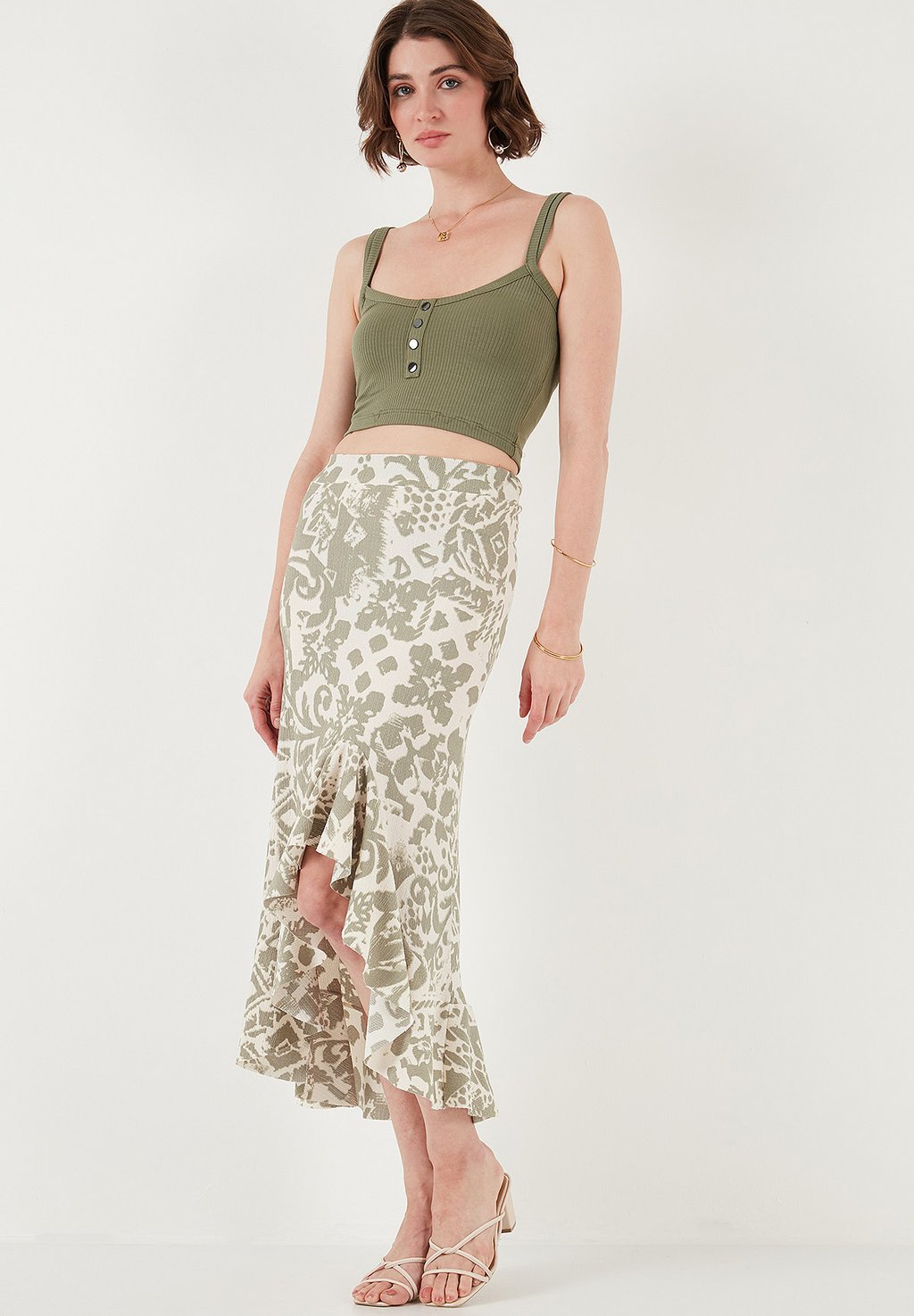 

Юбка-колокол REGULAR FIT LELA, оливковый