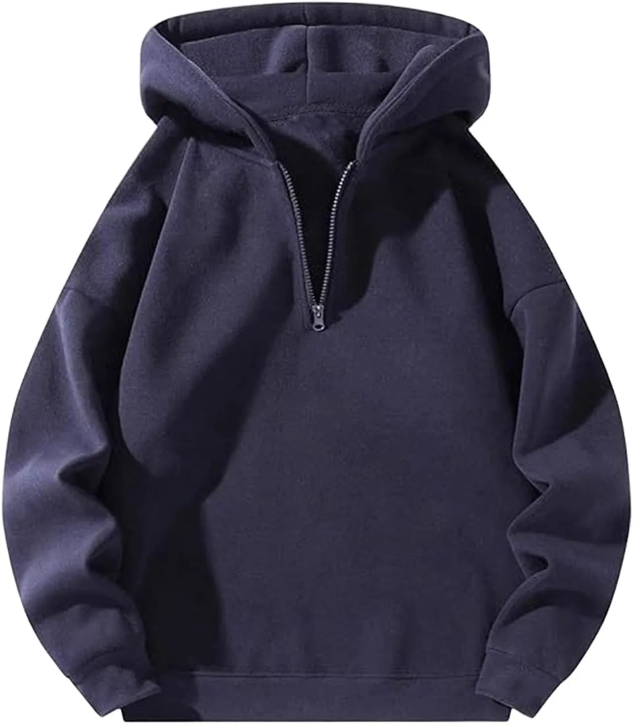 

Мужской худи с заниженной линией плеча и молнией на четверть VgueElegc