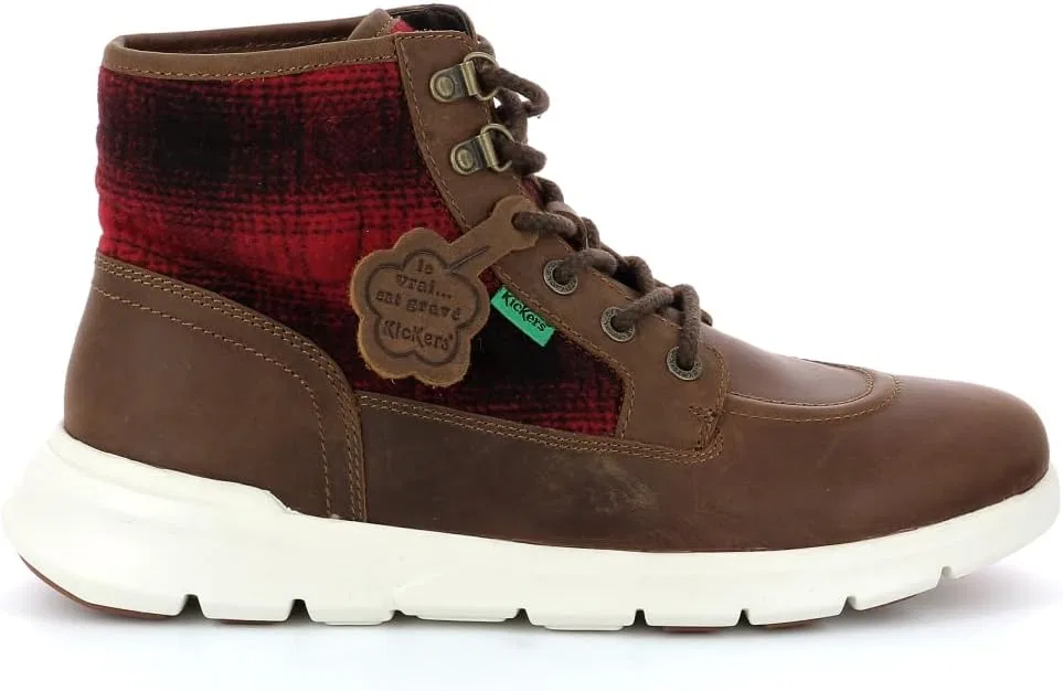 Мужские ботинки Kickers 877741-60 Kick HI 4 93 Marron Rouge Noir, Brown