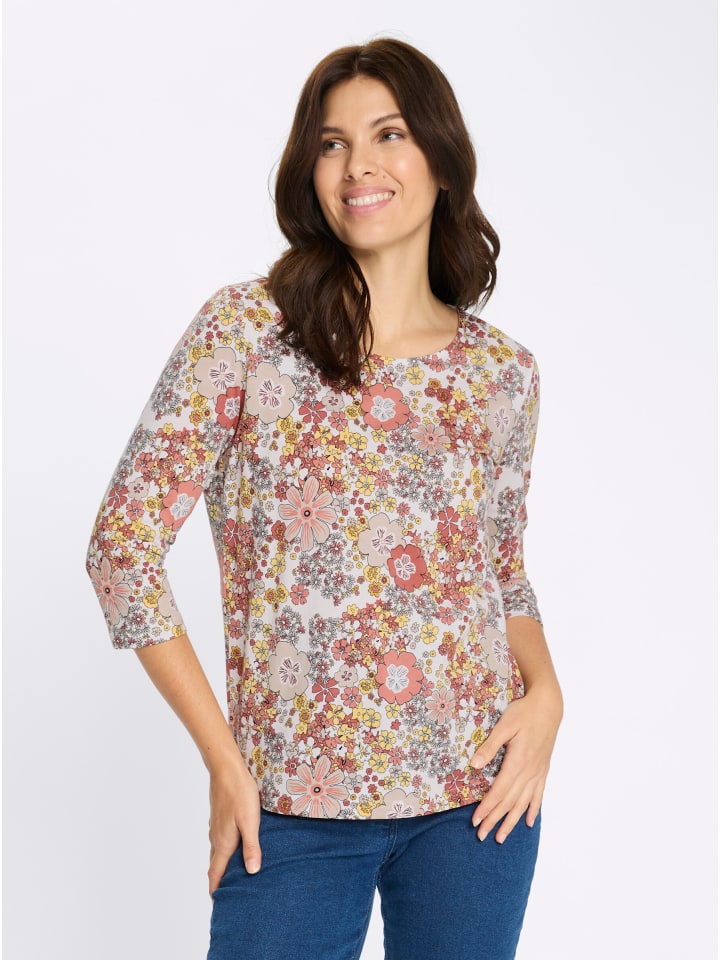 

Рубашка с рукавами 3/4 с принтом экрю и папайи Sieh an!