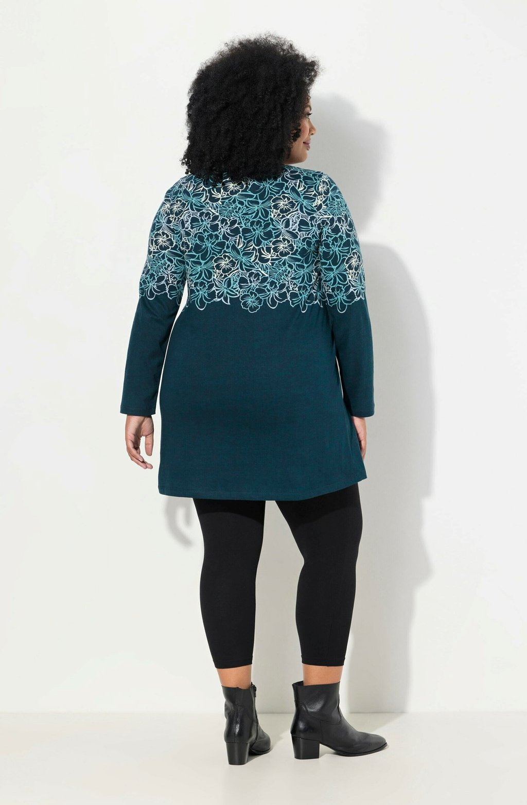 

Туника LONG SLEEVE V-NECK C Ulla Popken, бирюзовый