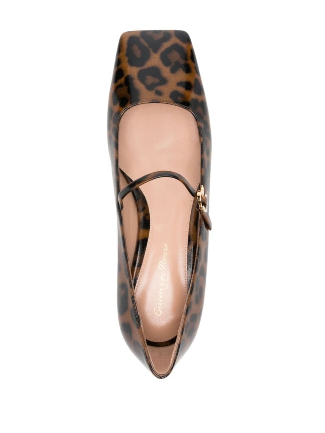 Gianvito Rossi балетки Carla с леопардовым принтом, нейтральный цвет — фото 4