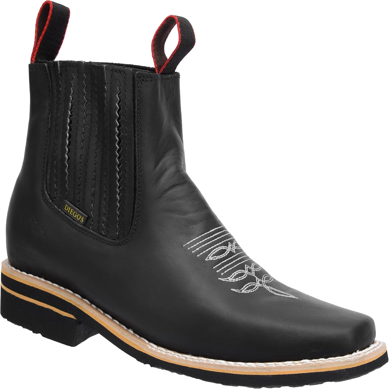 

Мужские короткие ботильоны Dona Michi из натуральной кожи с квадратным носком, ручной работы, в подарок Bonus, черный