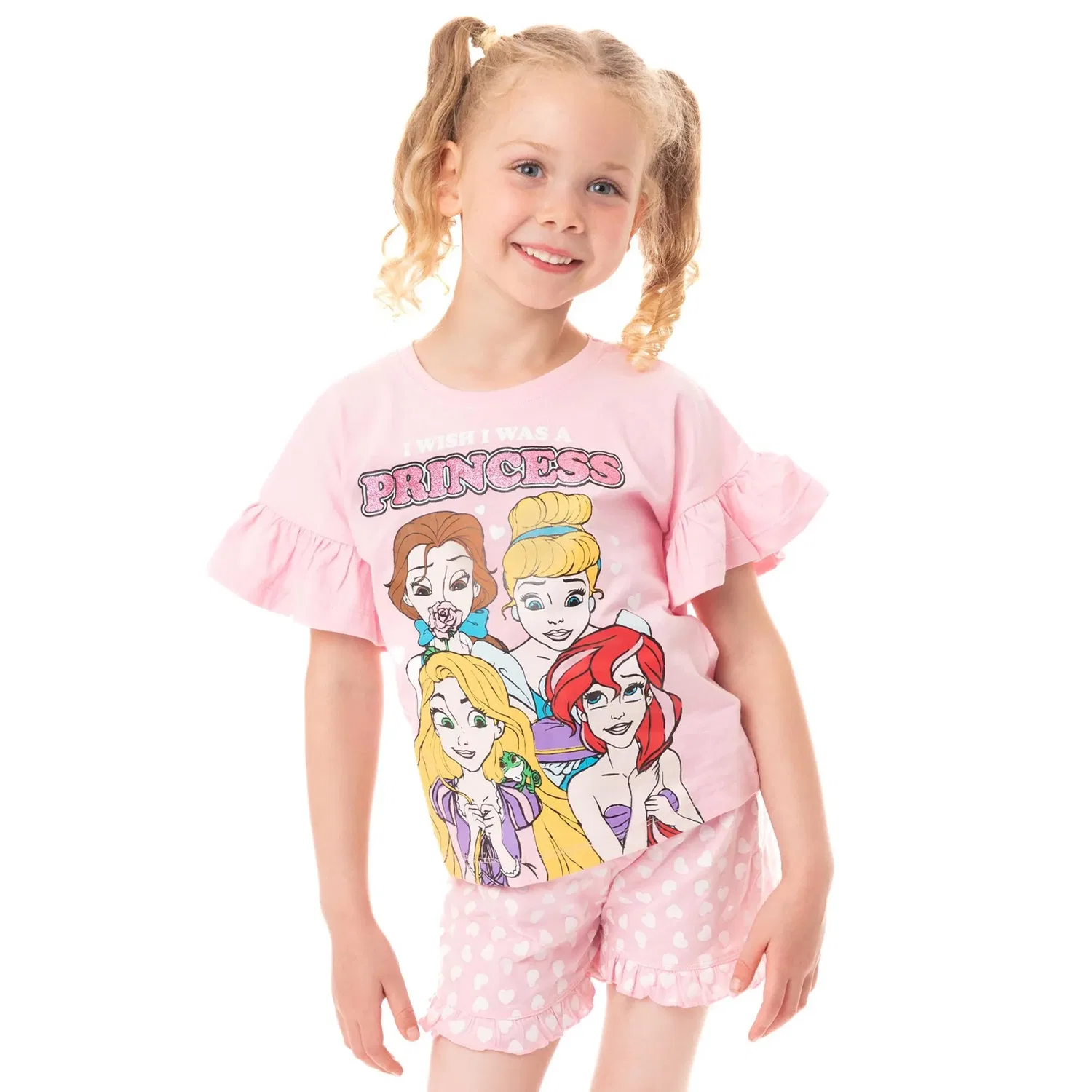 Пижама для девочек Disney Princesses, розовая, 100% хлопок, розовый