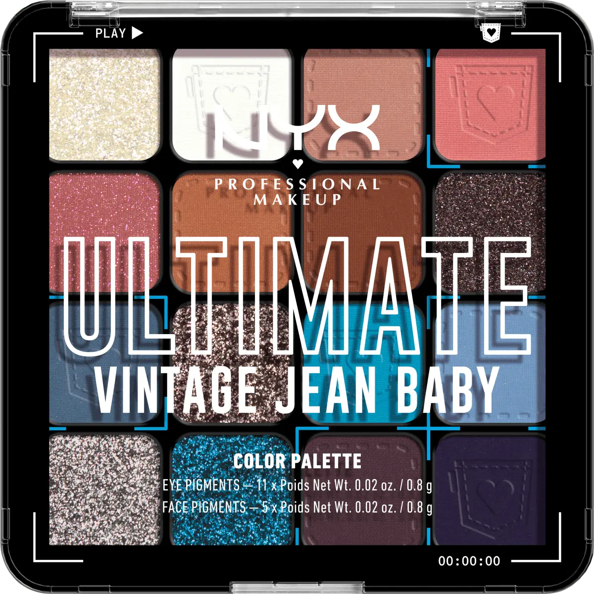 

Палитра теней для век Ultimate 01W Vintage Jean Baby 12,8 г NYX PROFESSIONAL MAKEUP