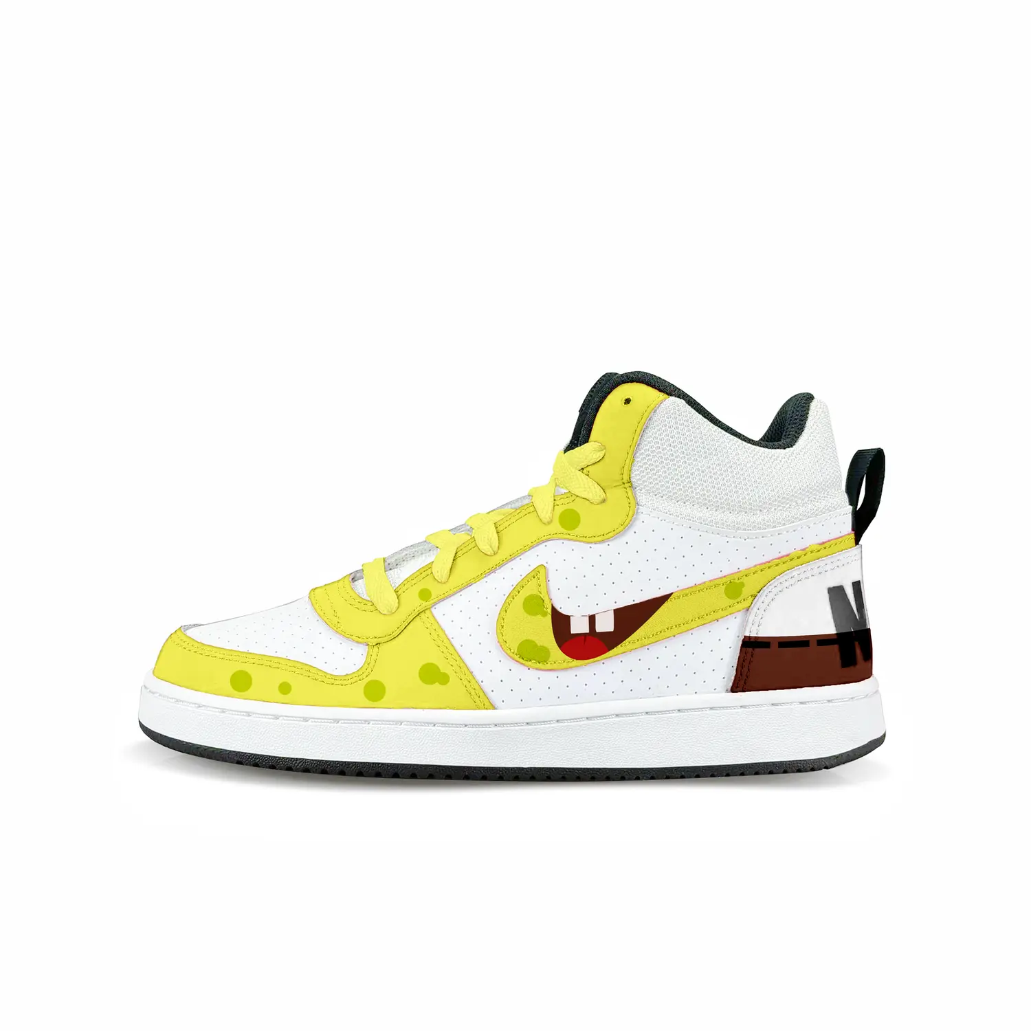 

Court Borough Sponge Bo нескользящие высокие кроссовки для скейтбординга детские Nike, желтый