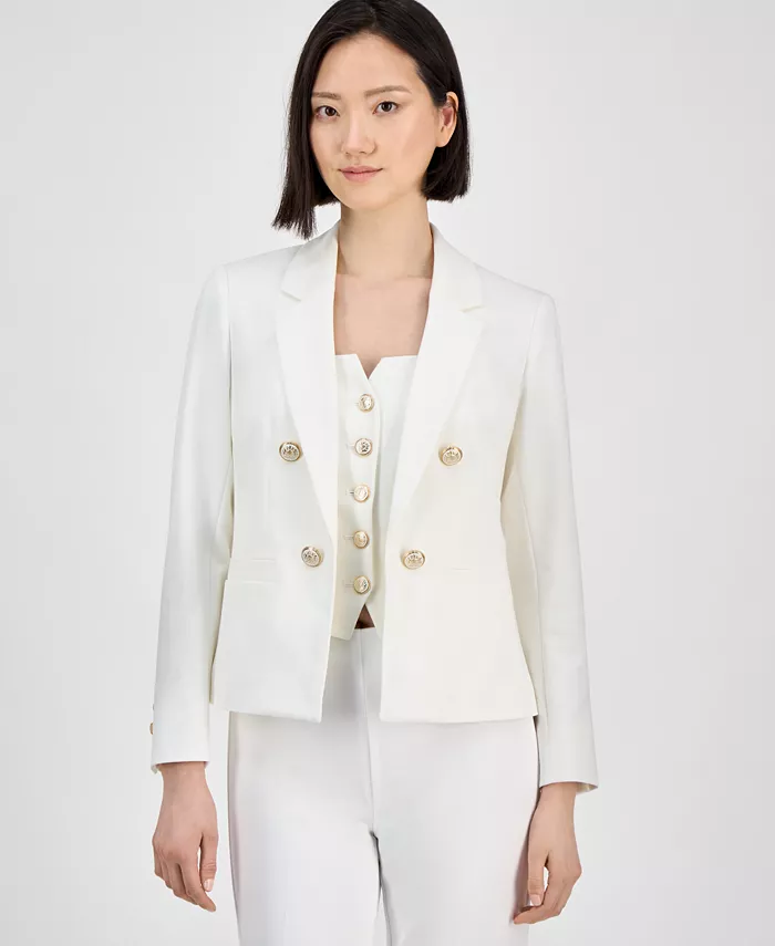 

Женская куртка с вырезом на воротнике и открытой застежкой Anne Klein, белый