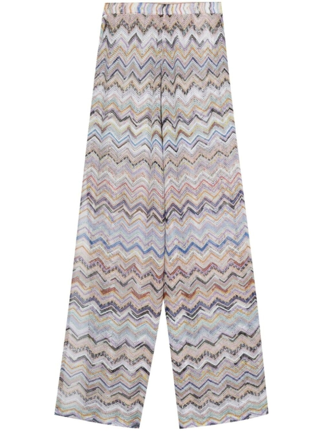 

Missoni брюки с узором зигзаг и разрезами, фиолетовый