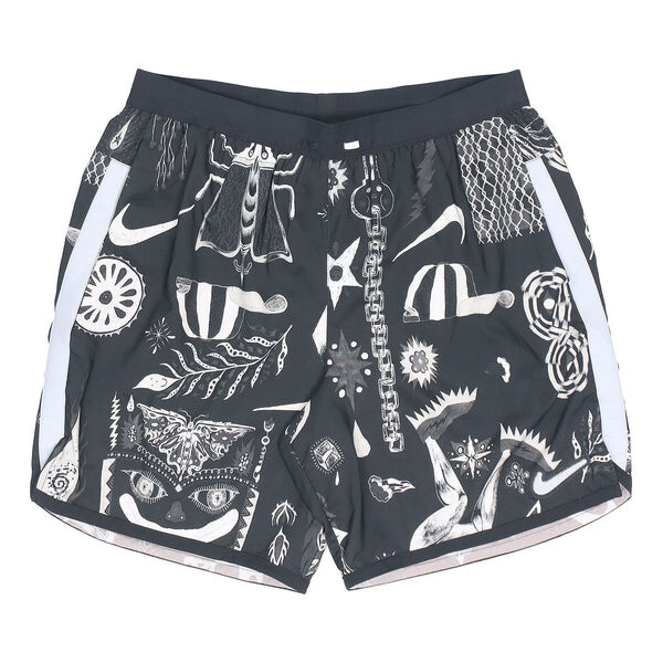

Шорты graffiti printing running shorts black Nike, черный