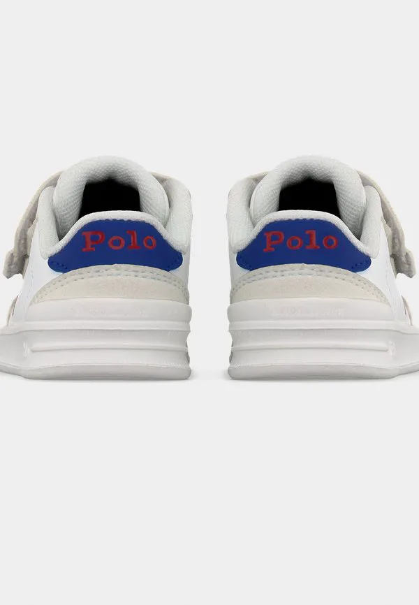Детские туфли унисекс hollis Polo Ralph Lauren, White Smooth/Grey/Royal/ Red — фото 4