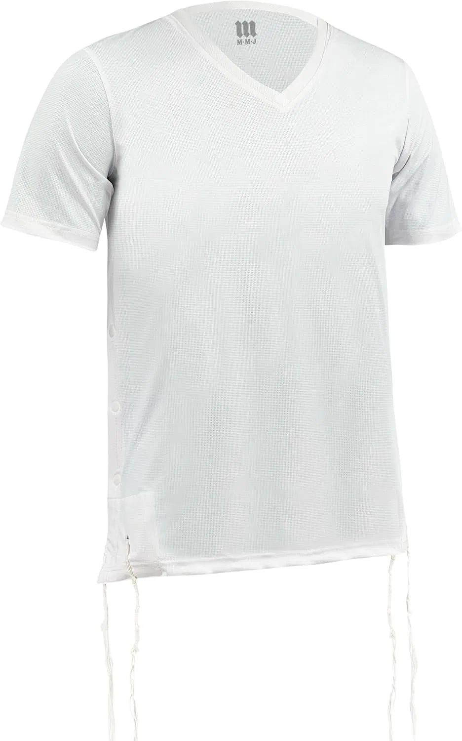 Футболка Sport Tzitzit мужская Dry Fit с V-образным вырезом, кошерные цицит, дышащая, отводящая влагу, для тренировок, майка с сетчатой подкладкой generic, белый