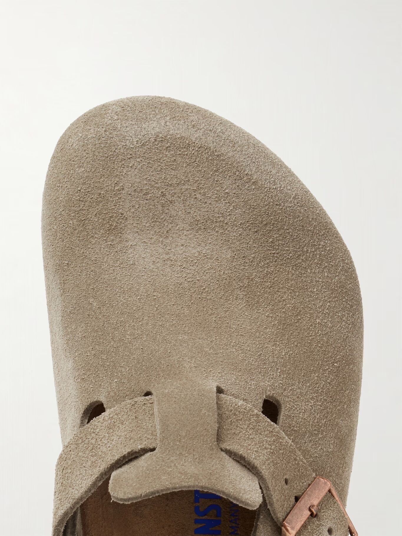 Бостонские замшевые сабо BIRKENSTOCK, серо-коричневый — фото 2