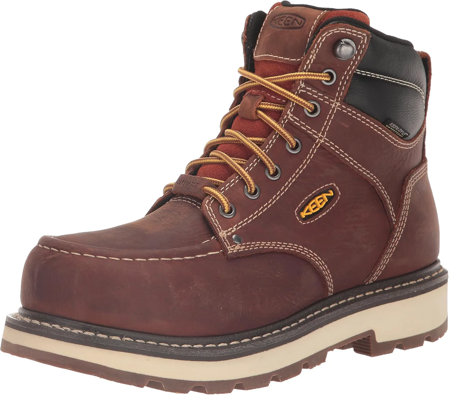 

Мужские рабочие ботинки KEEN Utility Cincinnati с композитным носком, водонепроницаемые, высокая пятка 90°, 6 дюймов, усиленные, красный