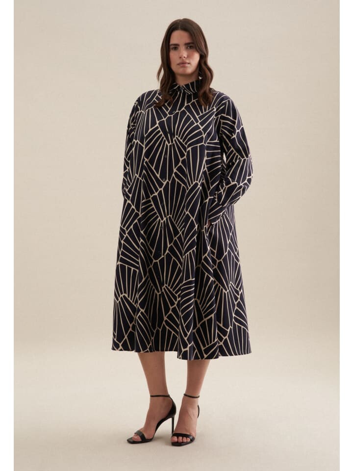 

Платье до колена Seidensticker Kleid Regular, темно-синий