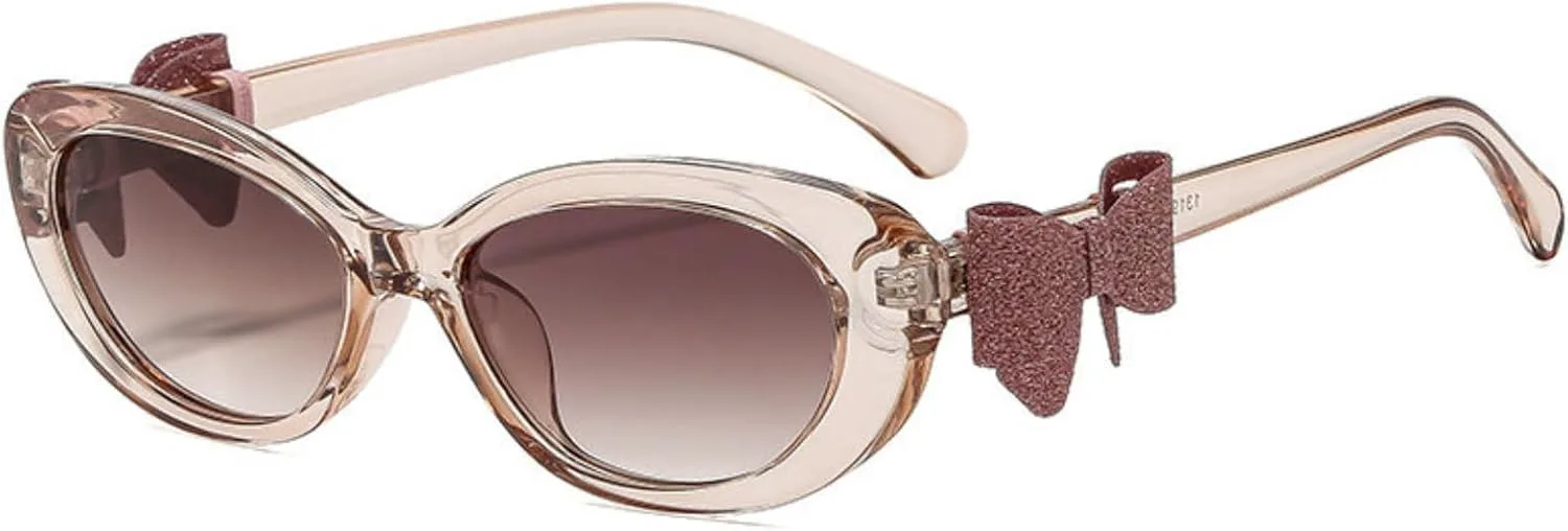 

Солнцезащитные очки COTIA Y2K «Кошачий глаз» для женщин и мужчин, модные, с оригинальным дизайном, в форме «кошачьего глаза», с асимметричным бантом, Champagne