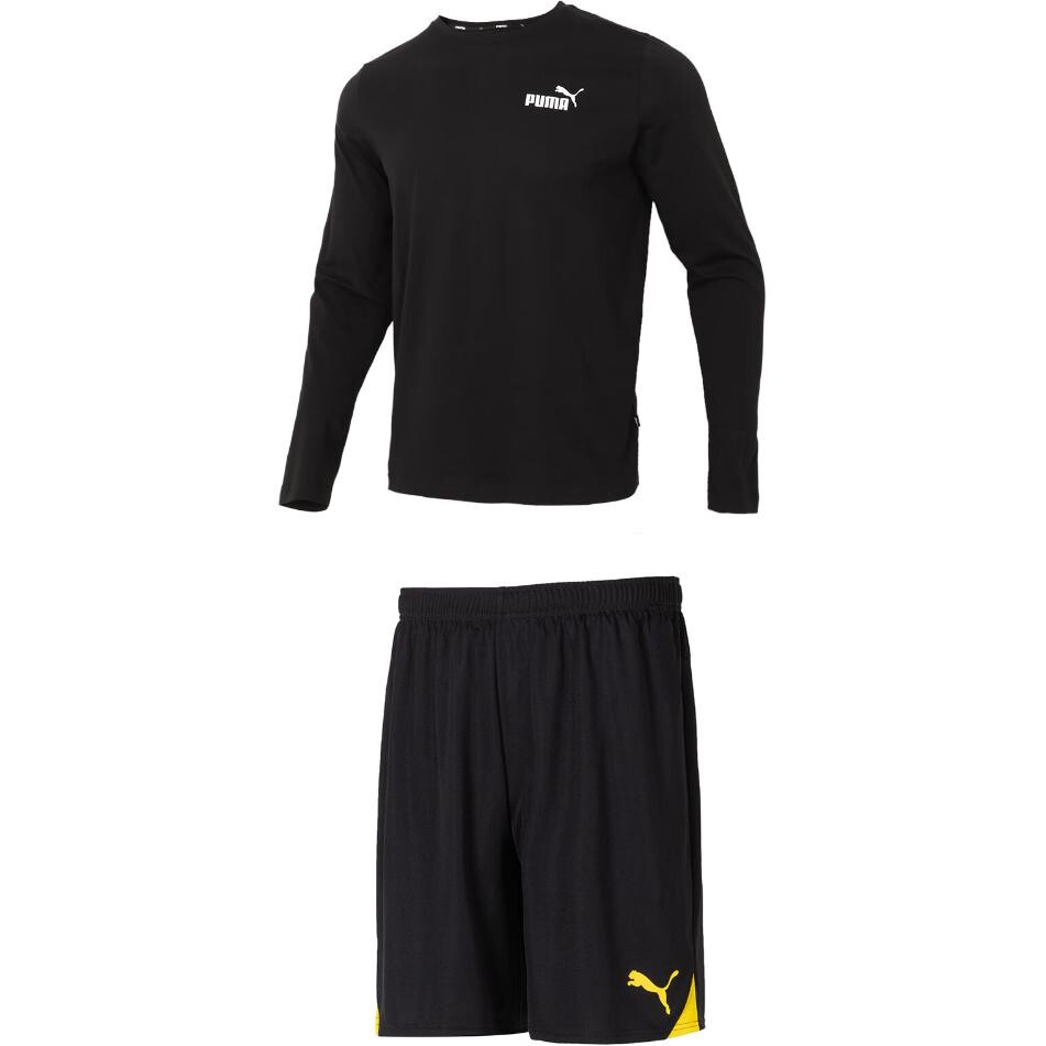 

Повседневный спортивный мужской спортивный костюм черный Puma, черный