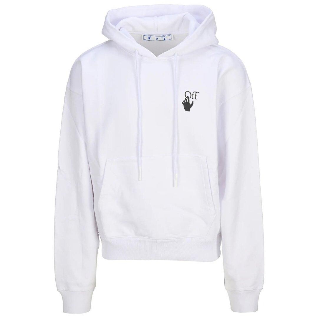 

Черный свободный худи Caravaggio Lute Design Off-White, белый