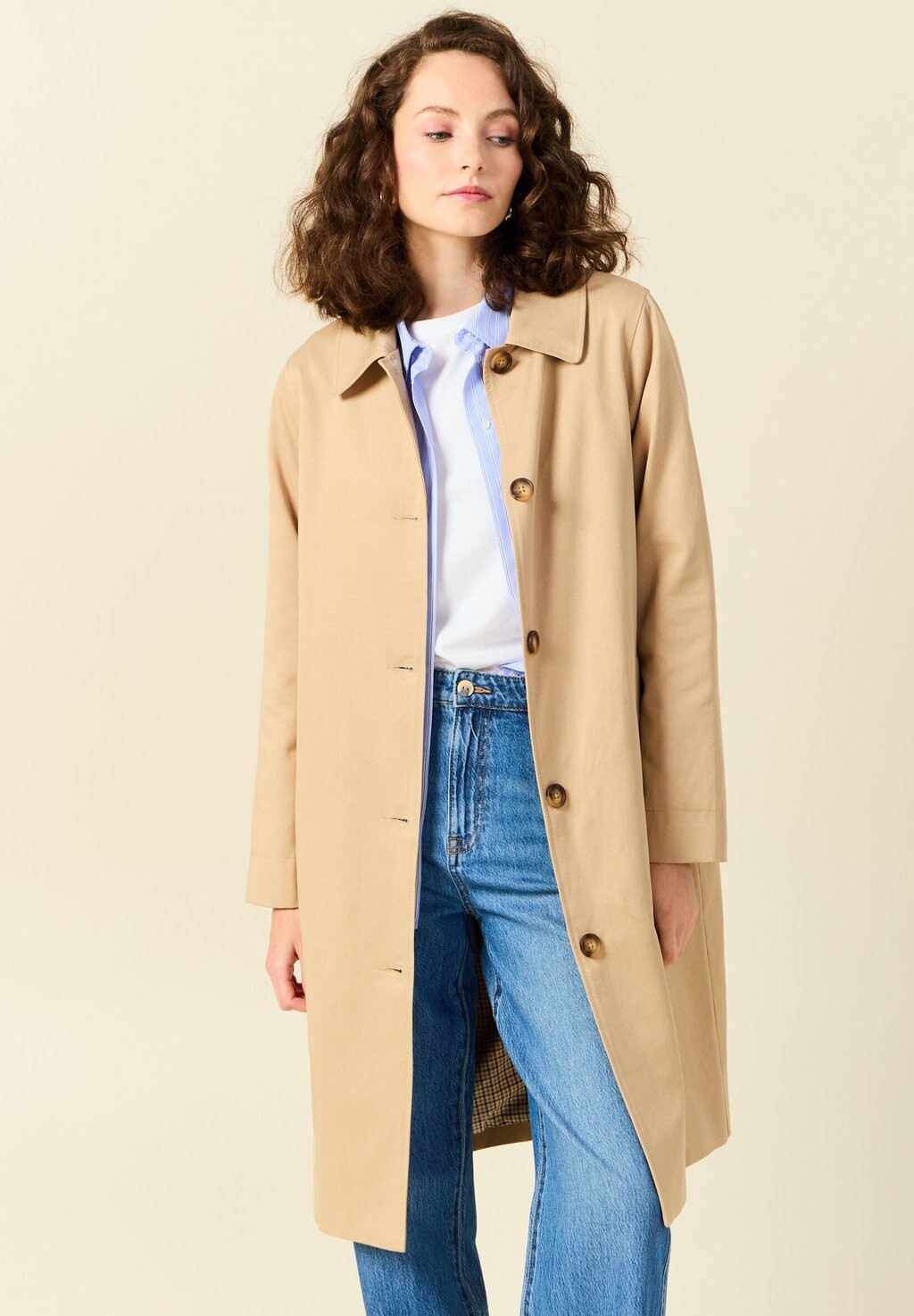 

Классическое пальто UMWELTFREUNDLICHER BONOBO Jeans, бежевый