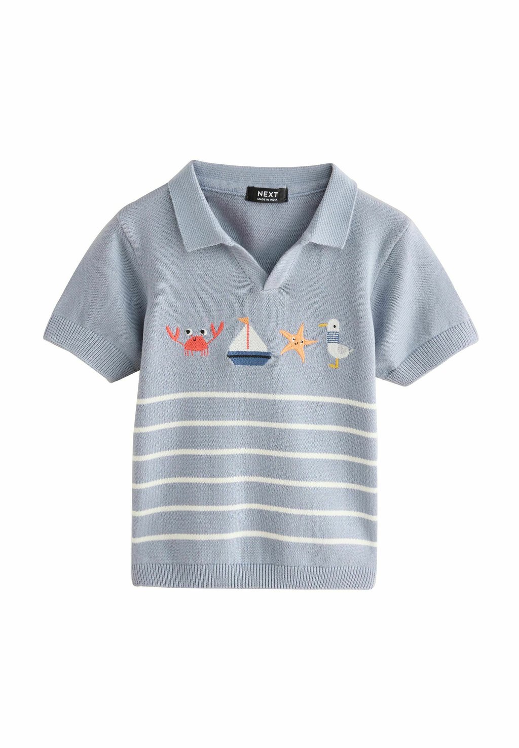 

Поло REGULAR FIT -TROPHY NECK SHORT SLEEVE Next, синий