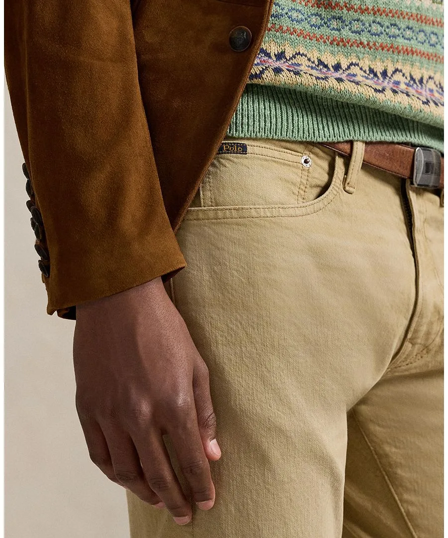 Мужские джинсы Sullivan Zip-Fly Denim Polo Ralph Lauren, хаки hill — фото 3