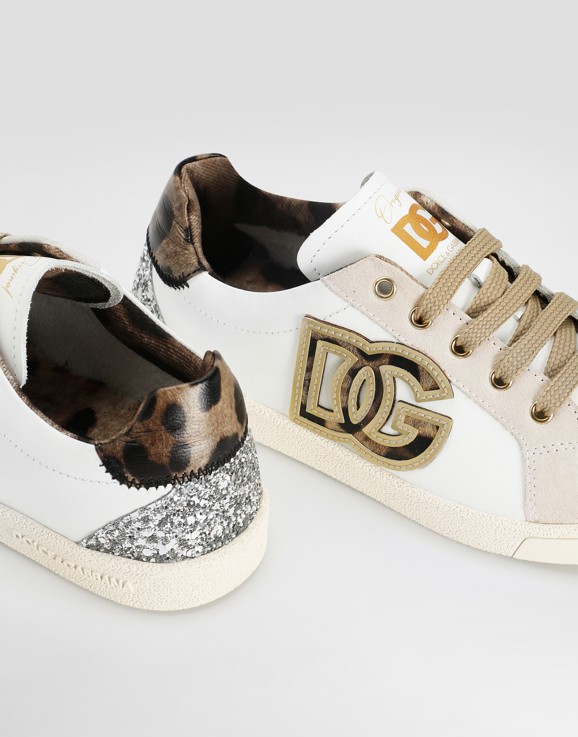Кроссовки DG Original с блестками и вышивкой DOLCE & GABBANA, мультиколор — фото 4