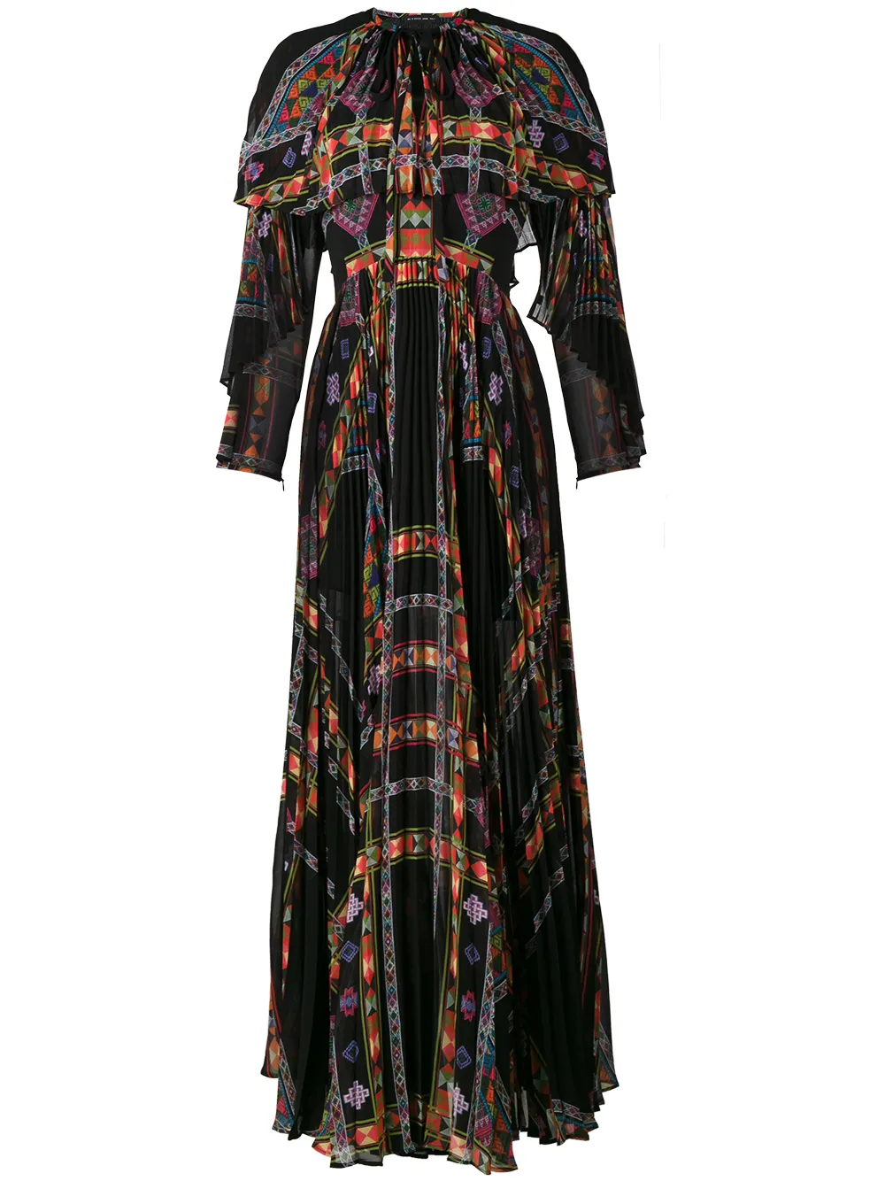 

Плиссированное платье макси ETRO, черный