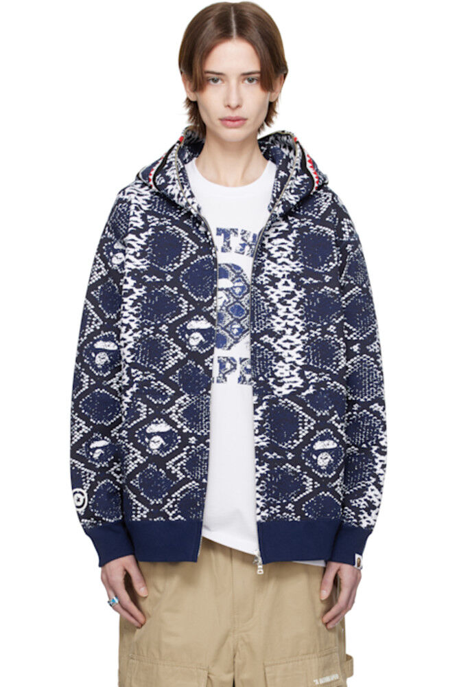

Эксклюзивная толстовка SSENSE Blue Shark BAPE