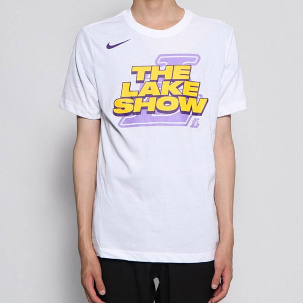 Футболка men's lakers short sleeve white t-shirt Nike, белый — фото 3