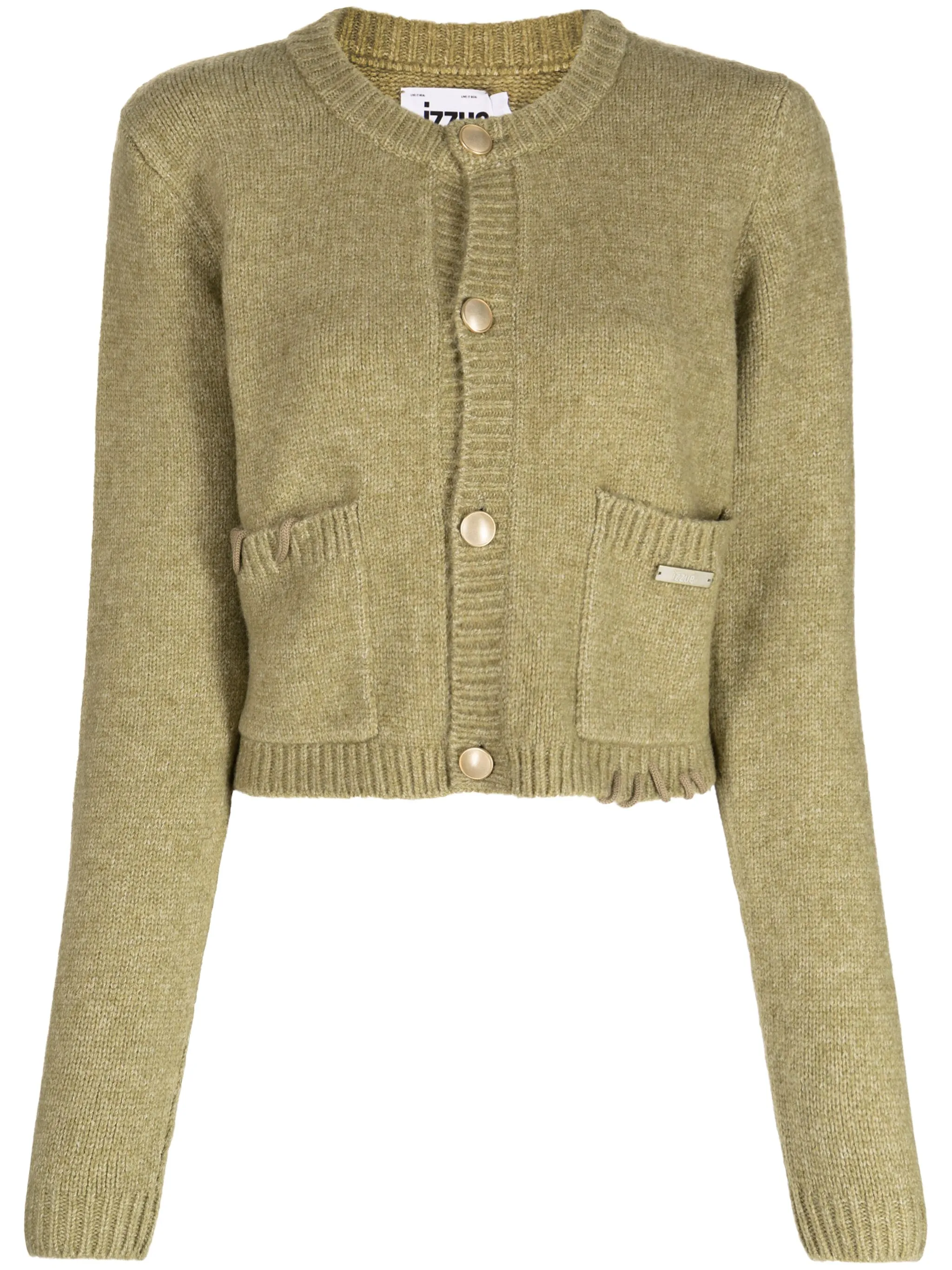 

Кардиган с нашивкой-логотипом Izzue, зеленый