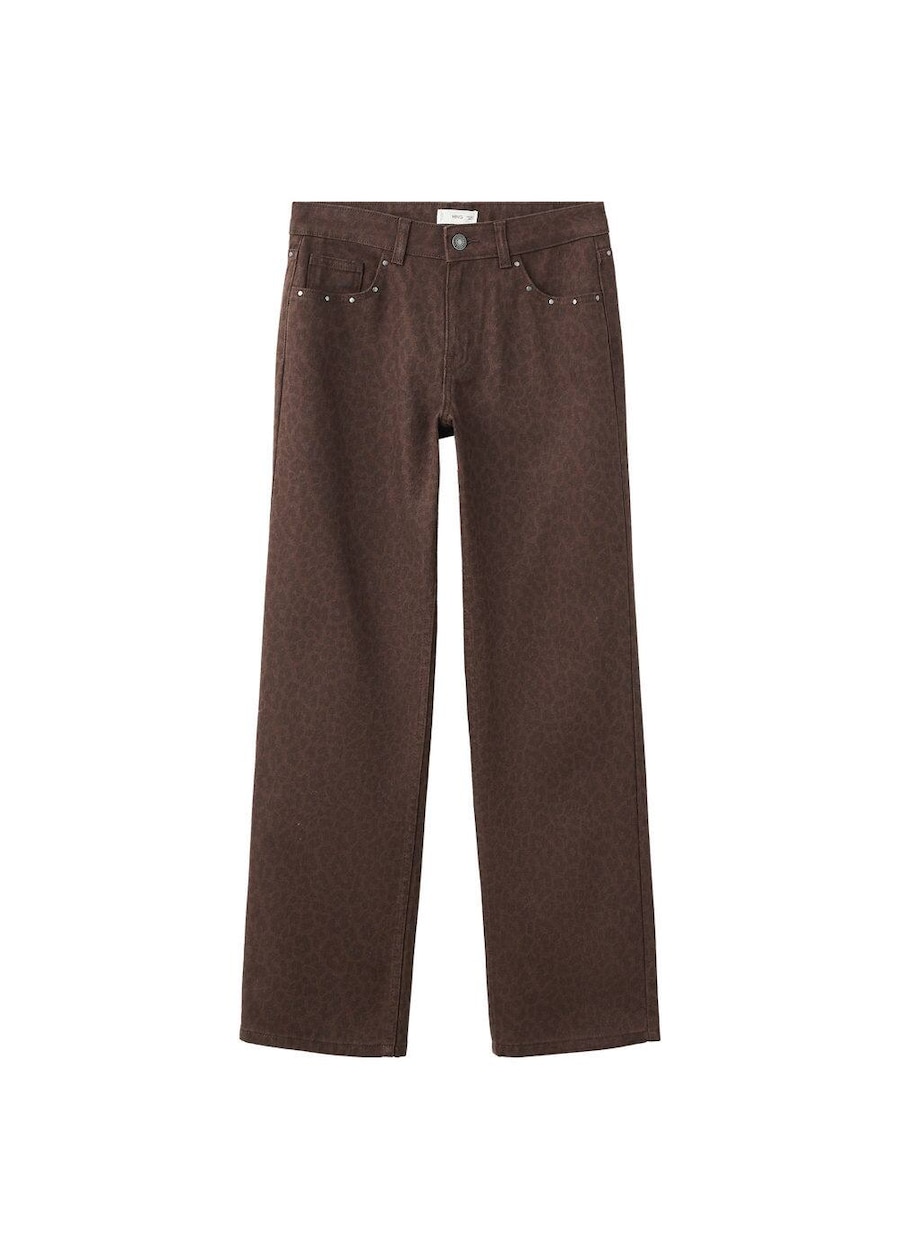 

Джинсы с широкими штанинами MANGO TEEN Leobr, шоколадный