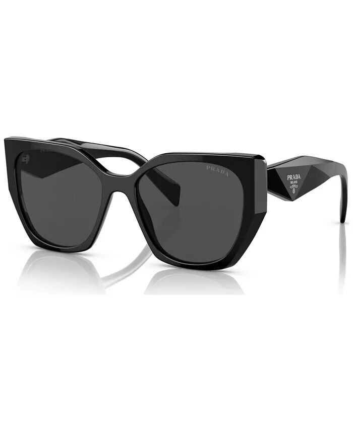 

Круглые женские солнцезащитные очки с низкой перемычкой, PR 19ZS PRADA, черный
