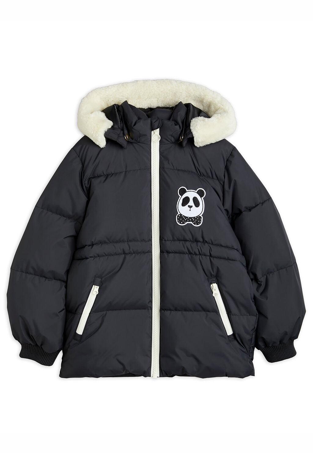 

Зимняя куртка PANDA HOODED PUFFER JACKET UNISEX Mini Rodini, черный