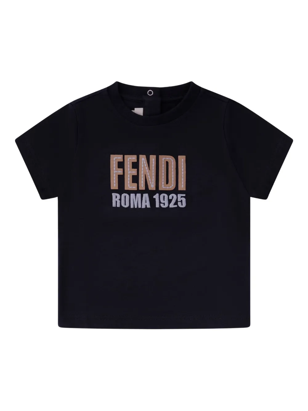 

Футболка с нашивкой-логотипом Fendi Kids, синий