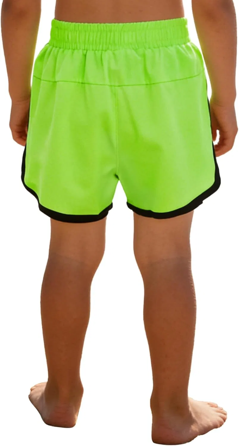 Спортивные шорты для мальчиков YEAHDOR, 2-в-1, с компрессионным слоем, Fluorescent Green — фото 2