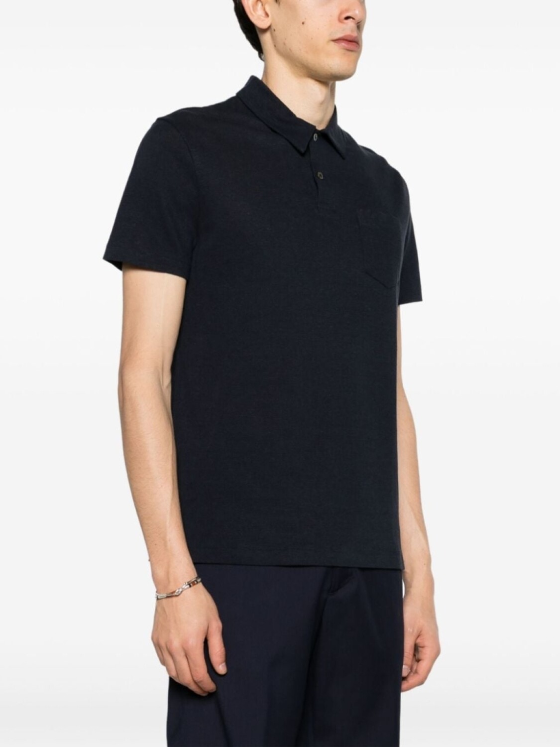 Рубашка поло из ткани пике Ralph Lauren Purple Label, синий — фото 3