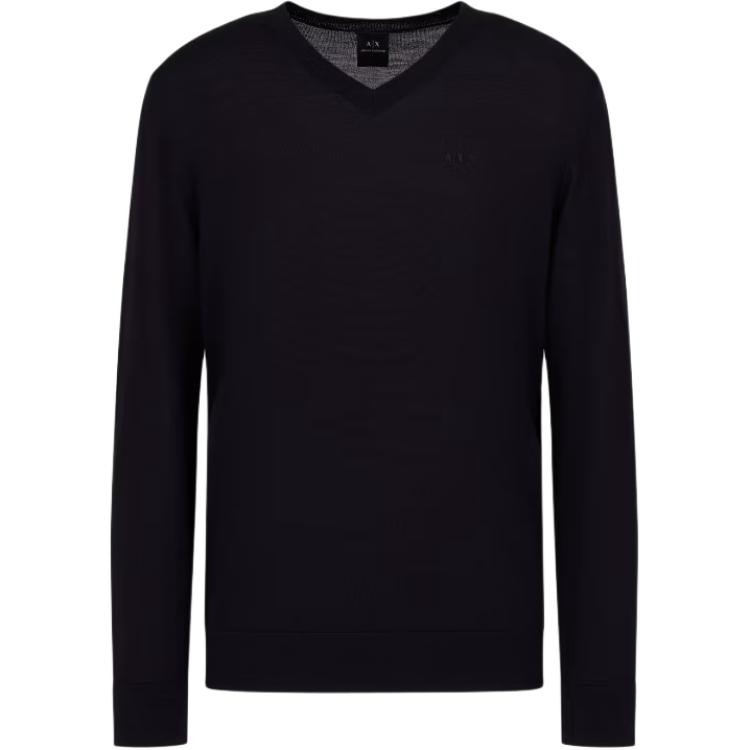 

Футболка мужская морская синяя AE FW24 Knitwear ARMANI EXCHANGE