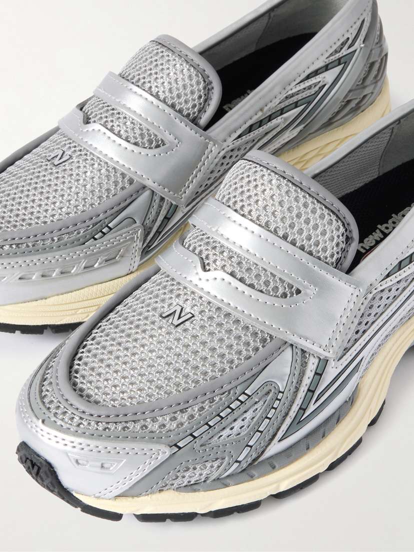 Кроссовки-Слипоны из кожи и сетки с резиновой отделкой 1906L New Balance, серебряный — фото 4