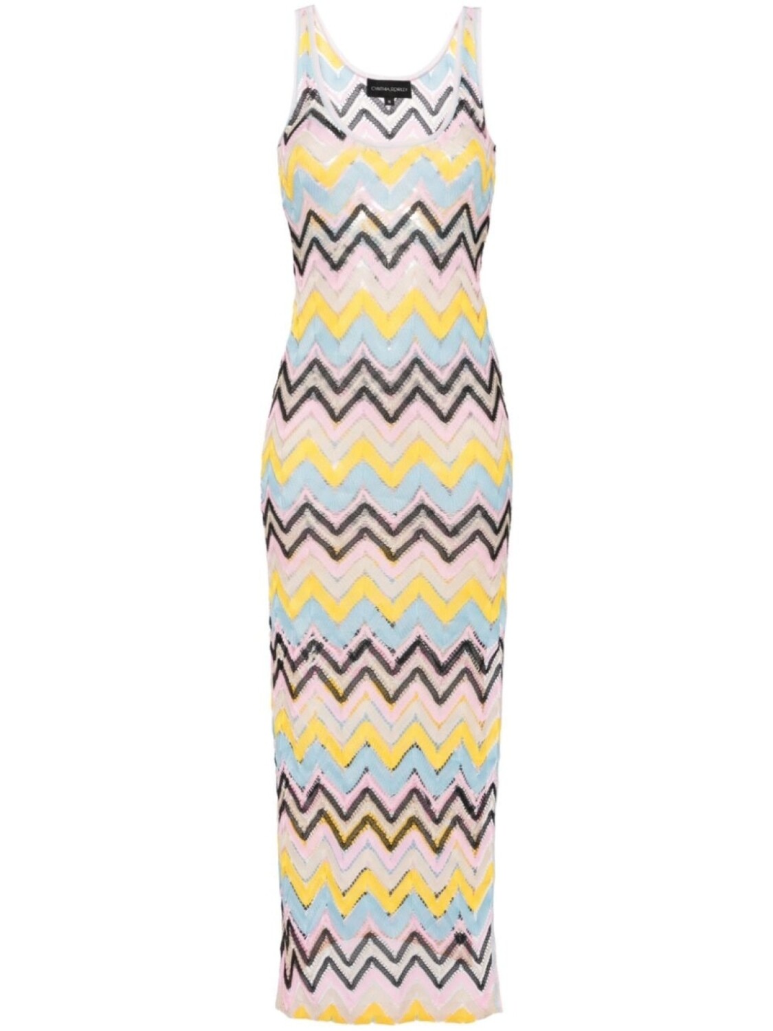 

Cynthia Rowley платье в технике кроше с узором зигзаг, синий