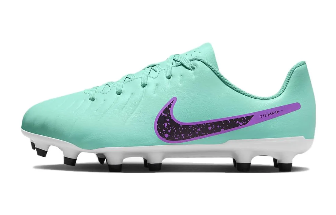Бутсы Tiempo Legend 10 Club MG GS 'Peak Ready Pack' Nike, Sapphire Green/Dreamy Purple Red/Black